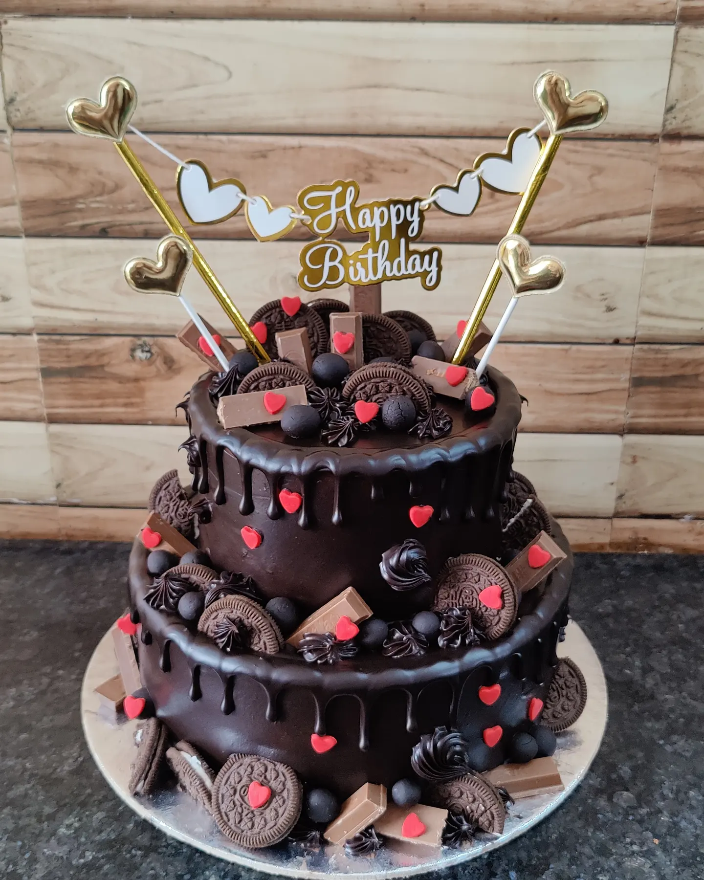 chocolate heart drip 2tier