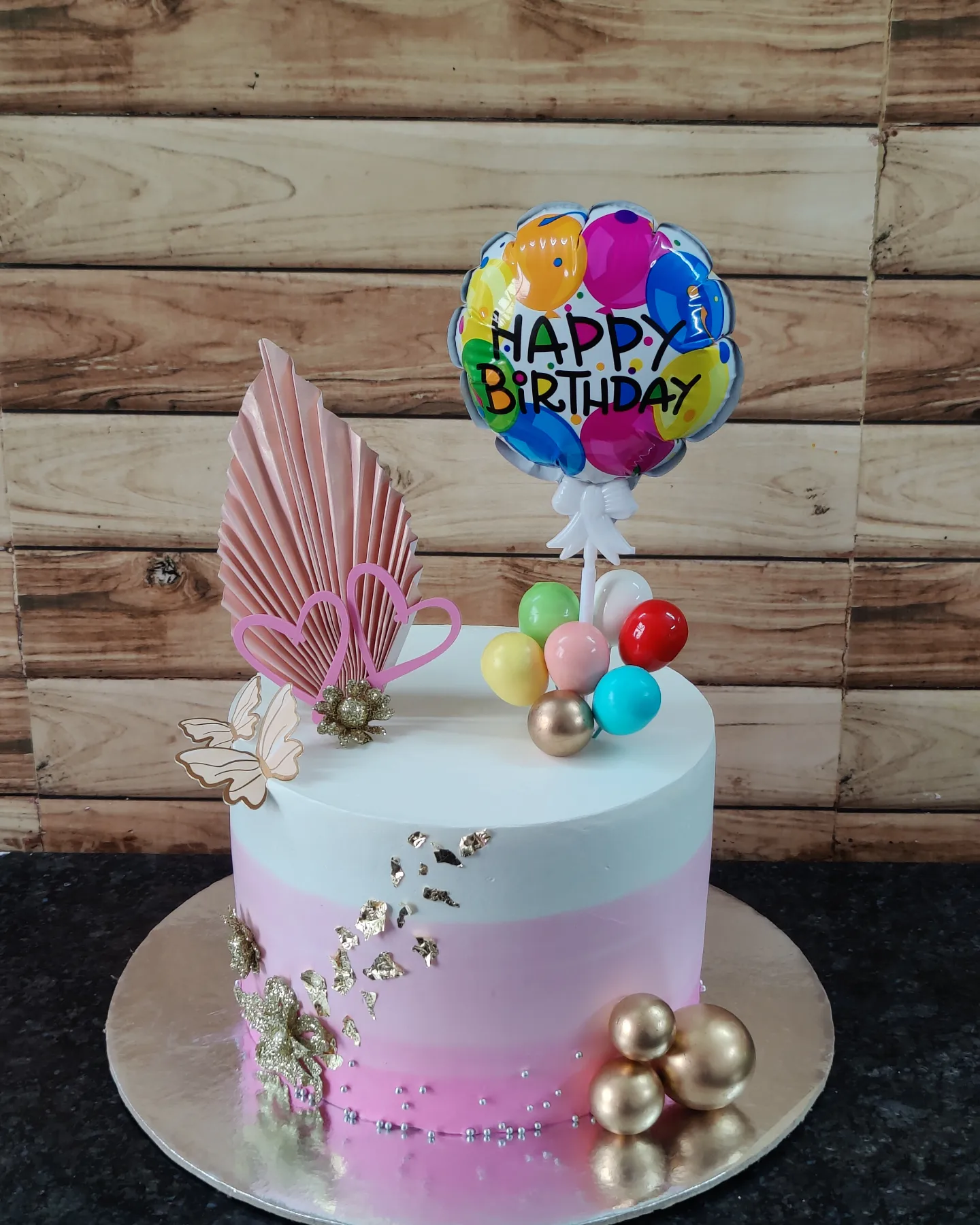pink white pearl balloons