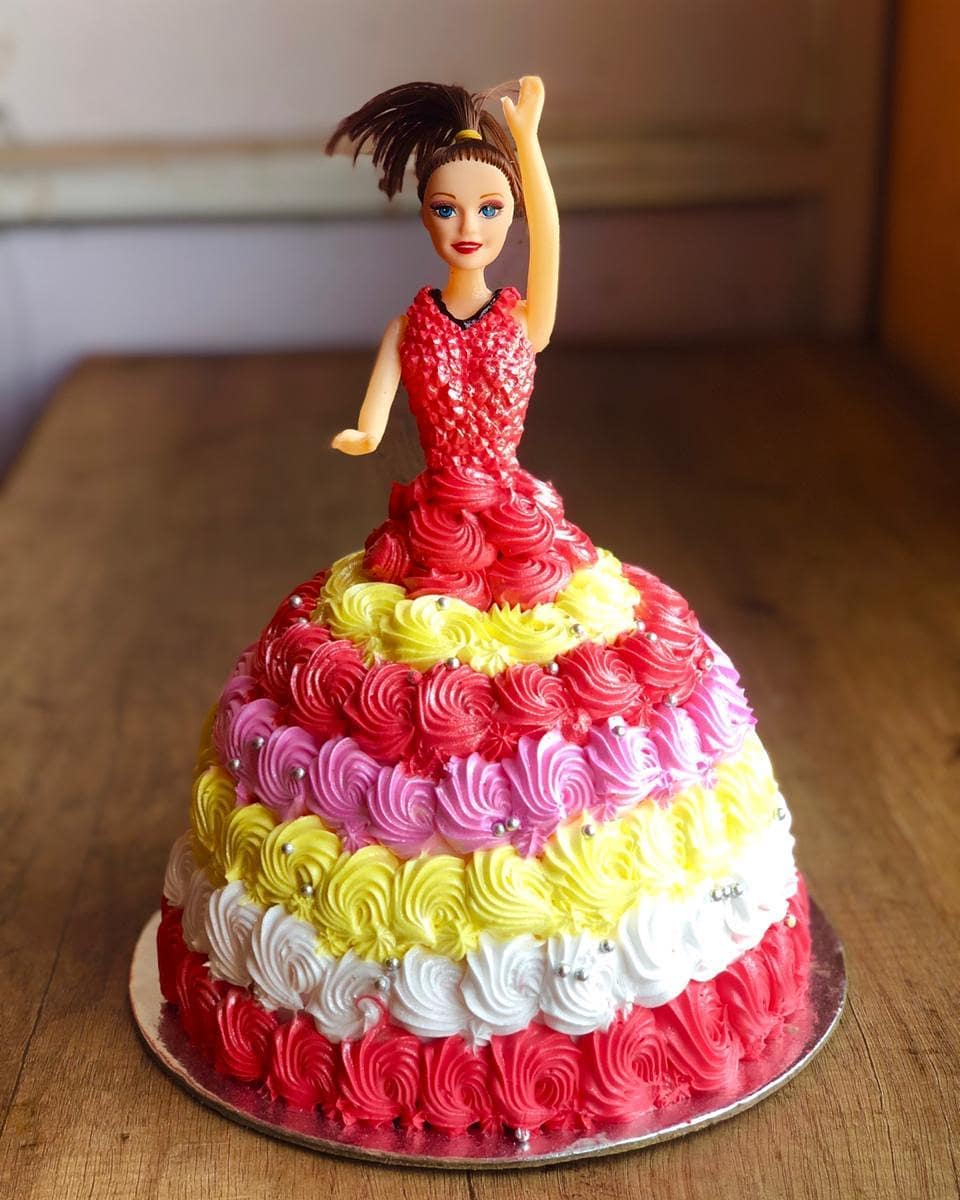 barbie doll pink yellow rainbow