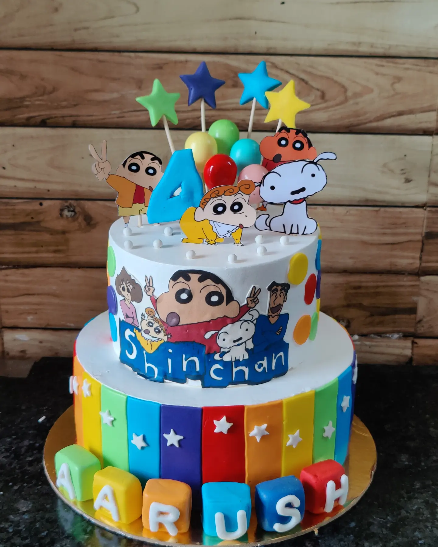 shin chan 4th birthday multi tier