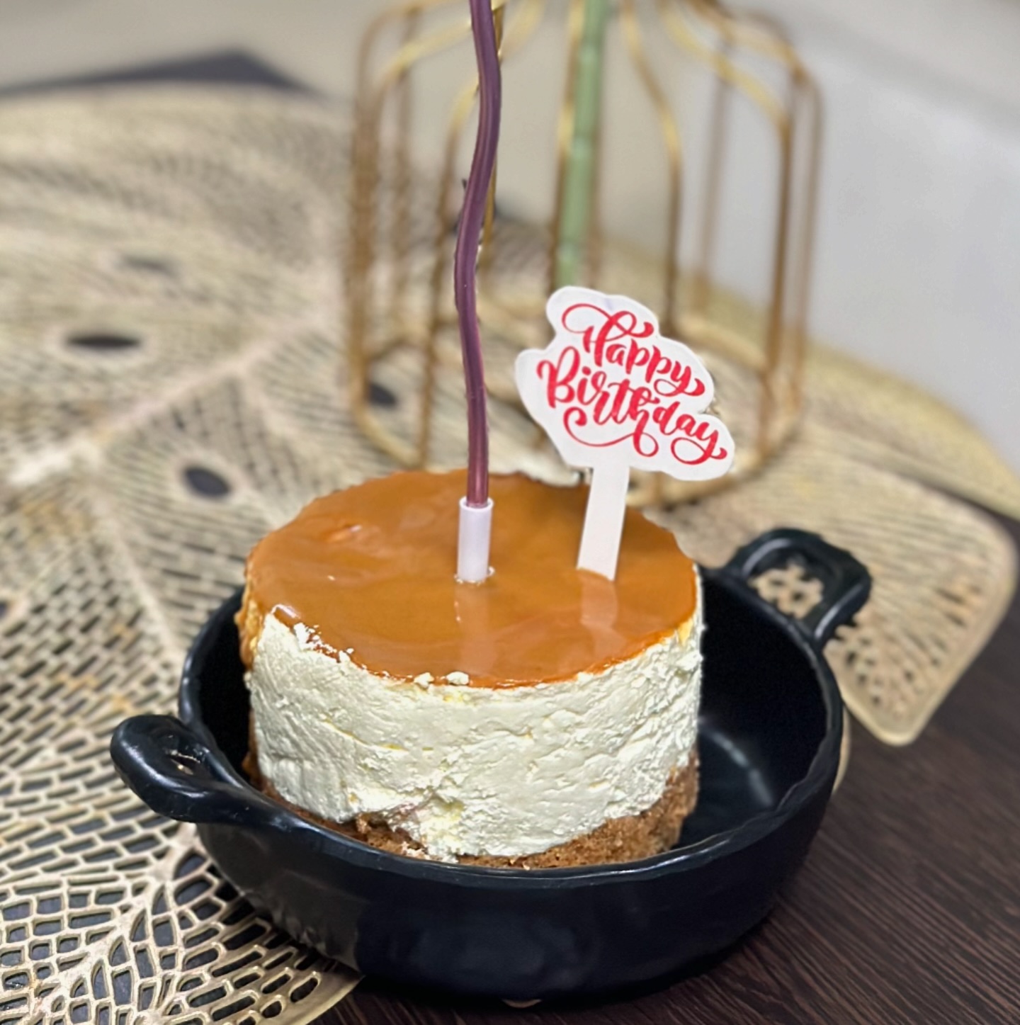 mini caramel cheesecake