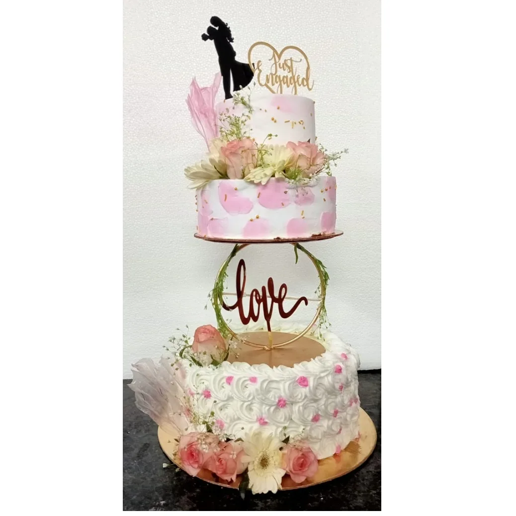 white pink bride groom